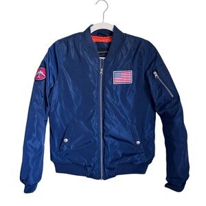 Twenty/Twenty Bomber Jacket with American Flag Patch for Kids